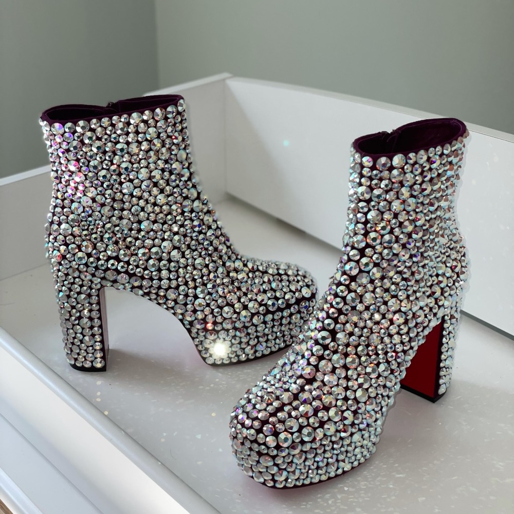 SOLD! RARE Christian Louboutin STRASS Boots - Picture 6 of 17